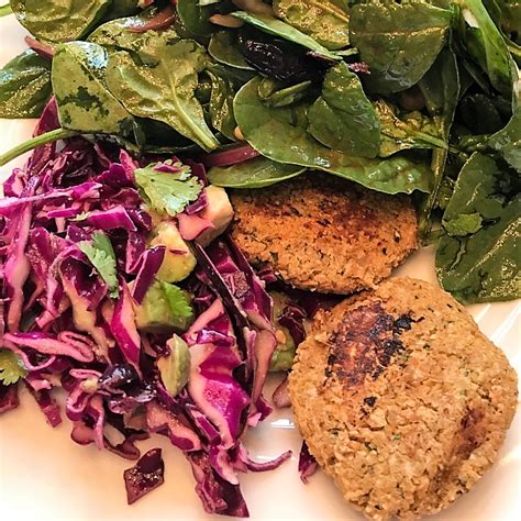chickpea-cakes-and-red-cabbage-salad-the-whole image