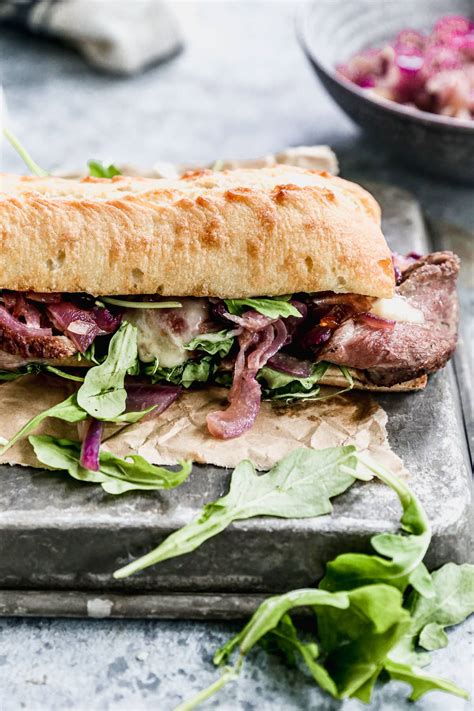 steak-sandwich-caramelized-onions-brie-wellplatedcom image