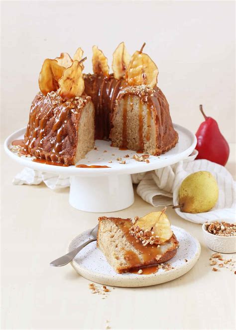 spiced-pear-bundt-cake-with-salted-caramel-sauce image