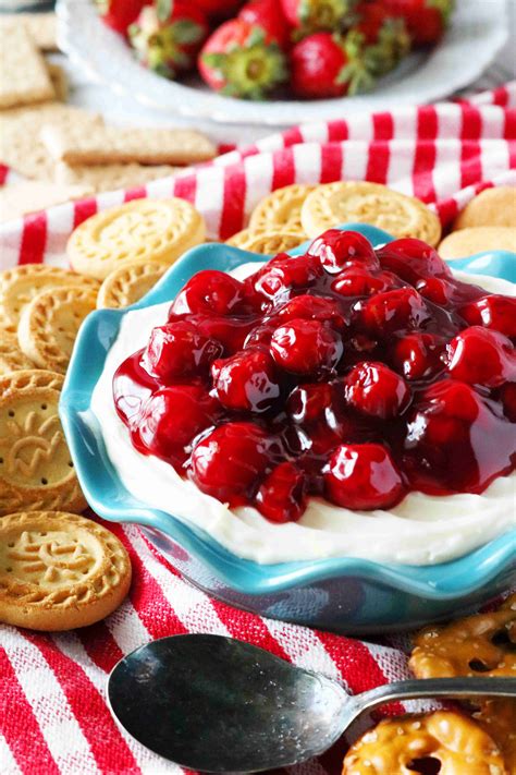 cherry-cheesecake-dip-quick-and-easy-the image