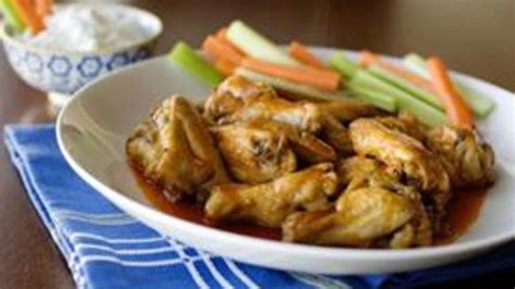 baked-buffalo-chicken-wings-with-blue-cheese-dip image