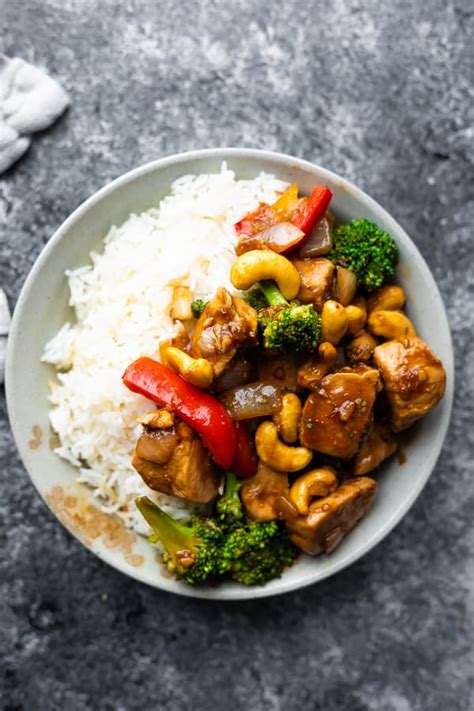 maple-ginger-cashew-chicken-stir-fry-sweet-peas-and image