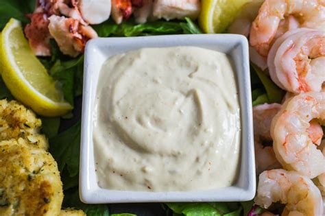 seafood-platter-with-homemade-mustard-sauce image