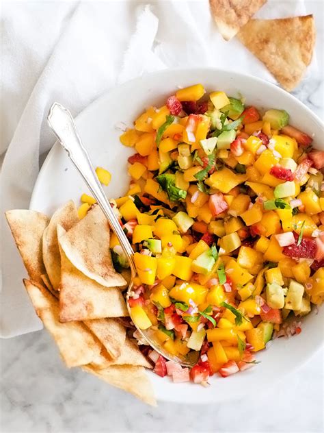 fresh-mango-salsa-recipe-quick-easy-foodiecrushcom image