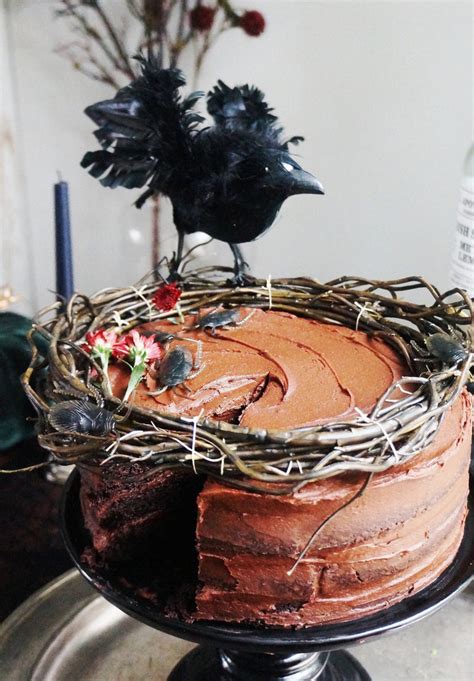 halloween-ravens-nest-keto-chocolate-cake image