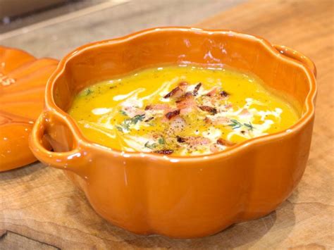 butternut-squash-soup-with-maple-sour-cream-food image
