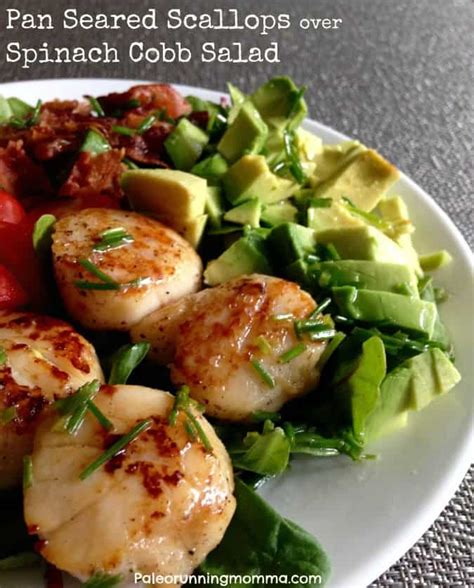 pan-seared-scallops-over-spinach-cobb-salad-the image