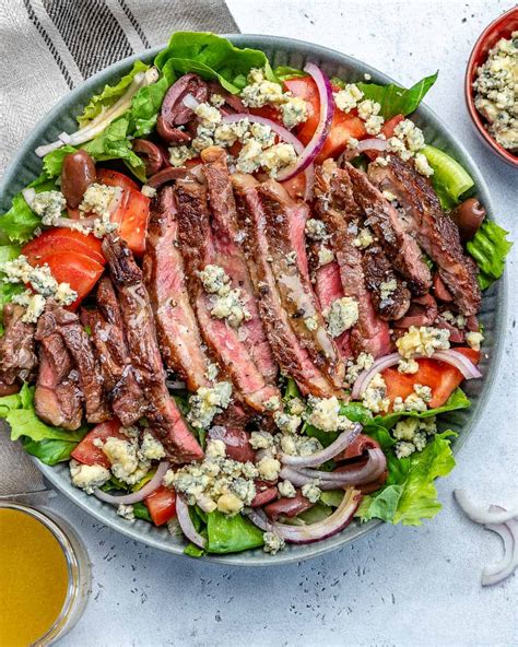healthy-steak-salad-recipe-healthy-fitness-meals image