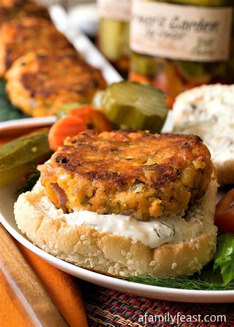 zesty-salmon-burgers-with-dill-spread-a-family-feast image