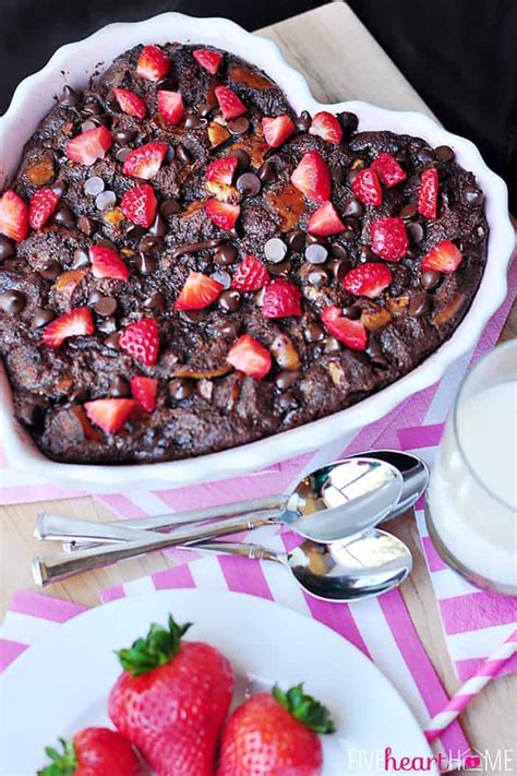 chocolate-bread-pudding-with-raspberry-sauce image