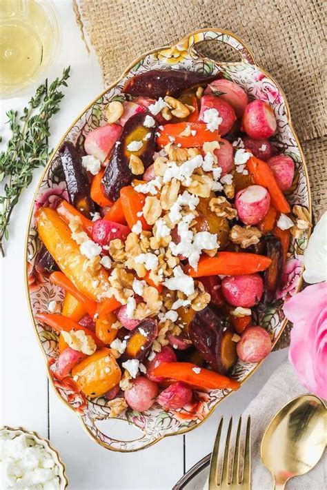 honey-butter-roasted-carrots-and-radishes-cooking image