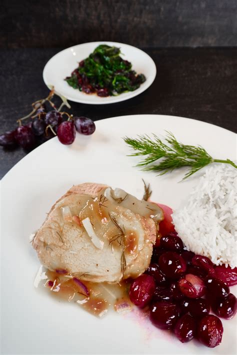 braised-pork-with-red-onions-and-red-grapes image
