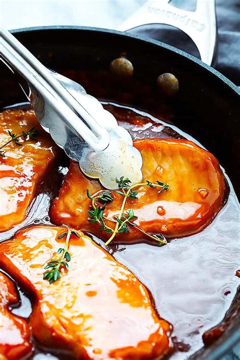 one-pan-maple-glazed-pork-chops-creme-de-la-crumb image
