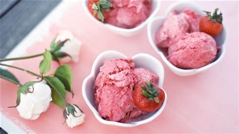 almost-instant-strawberry-soft-serve-ice-cream image