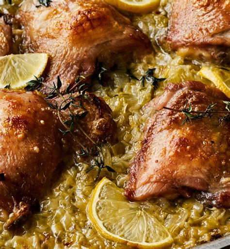 ina-gartens-creamy-chicken-thighs-with-lemon-and-thyme image
