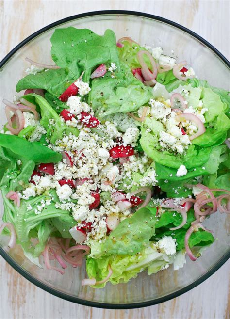 butter-lettuce-salad-with-radishes-and-feta-happily image