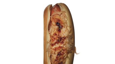 beer-braised-hot-dogs-with-braised-sauerkraut image