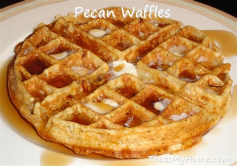 pecan-waffles-recipes-food-and-cooking image
