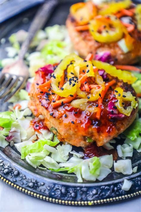 easy-grilled-sweet-chili-asian-salmon-burgers image
