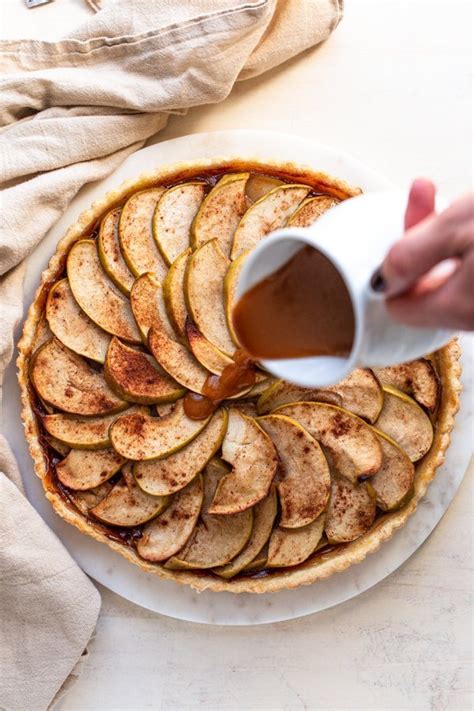 caramel-apple-tart-apple-pie-filling-in-a-tart-crust image