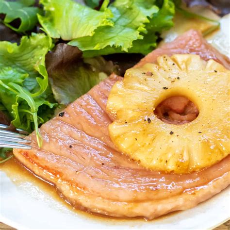 glazed-ham-steak-with-pineapple-you-say-potatoes image