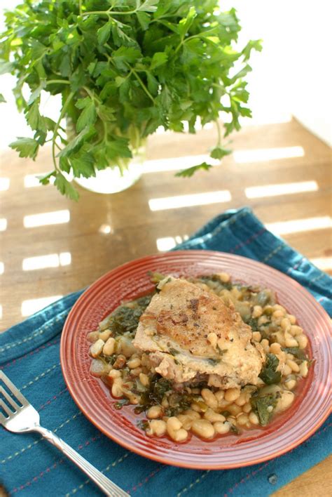 braised-chicken-thighs-with-spinach-and-white-beans image