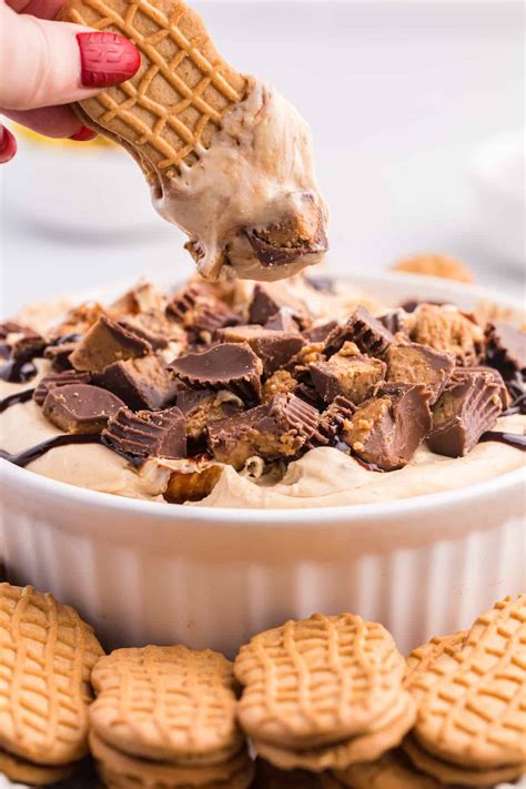reeses-peanut-butter-cup-dip-recipe-crayons image
