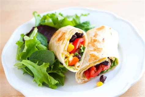 meatless-black-bean-egg-and-corn-wraps image
