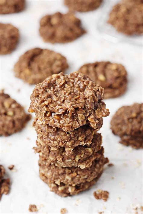 crunchy-peanut-butter-no-bake-cookies-half-scratched image