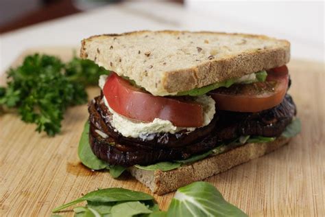 grilled-mushroom-eggplant-sandwich-plant-based image