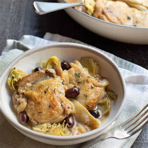 braised-chicken-artichokes-in-wine-sauce-a-well image