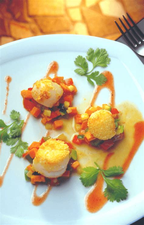 scallops-with-sauted-sweet-potato-relish-and-tamarind image
