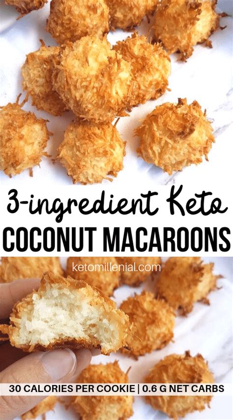 3-ingredient-keto-coconut-macaroons-gluten-free image