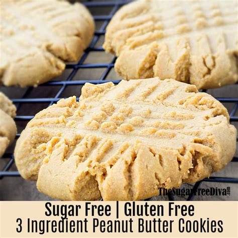 3-ingredient-sugar-free-peanut-butter-cookies image