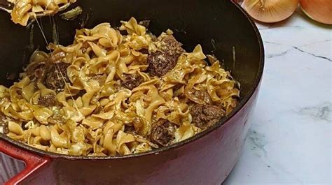 one-pot-french-onion-meatballs-with-egg-noodles image