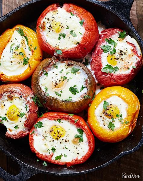 eggs-baked-in-tomatoes-purewow image