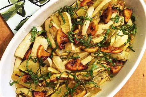 warm-zucchini-salad-with-roasted-citrus-and-basil image
