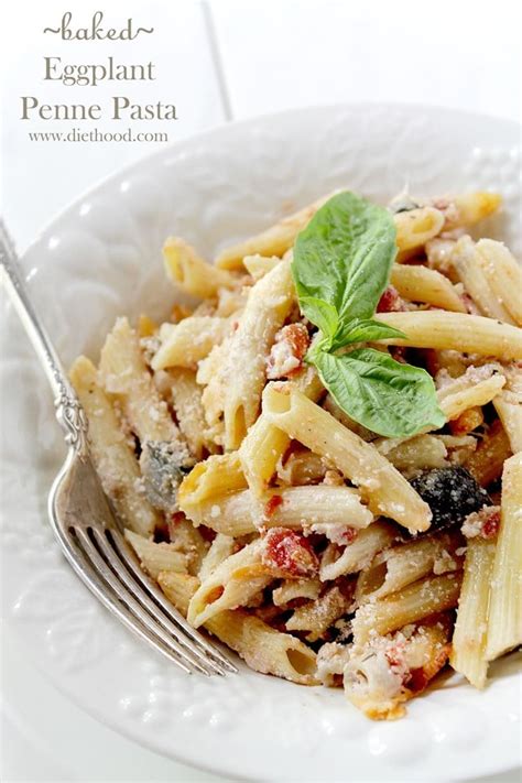 baked-eggplant-penne-pasta-recipe-diethood image
