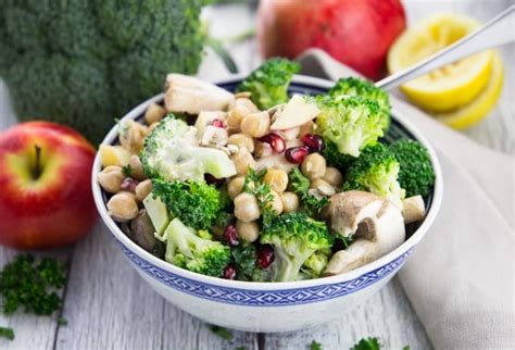 veggie-salad-with-broccoli-and-mushrooms-vegan image