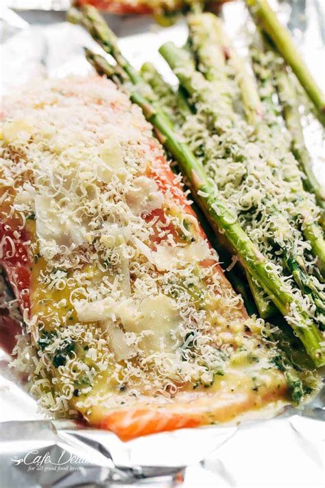 lemon-parmesan-salmon-asparagus-foil-packs-cafe image