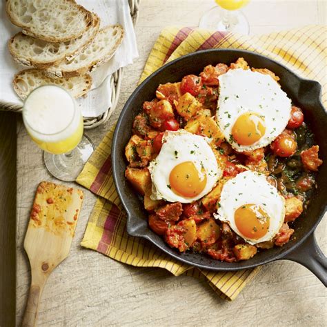 chorizo-and-patatas-bravas-with-eggs-recipe-woman image