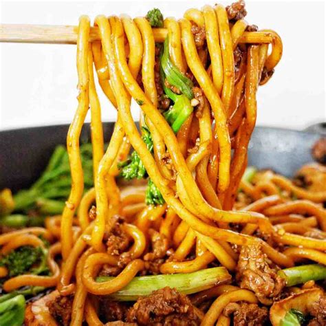 beef-udon-noodles-ginger-beef-noodles-sweet image