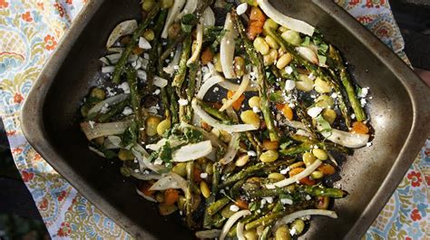 asparagus-fennel-fava-bean-salad-with-apricots image