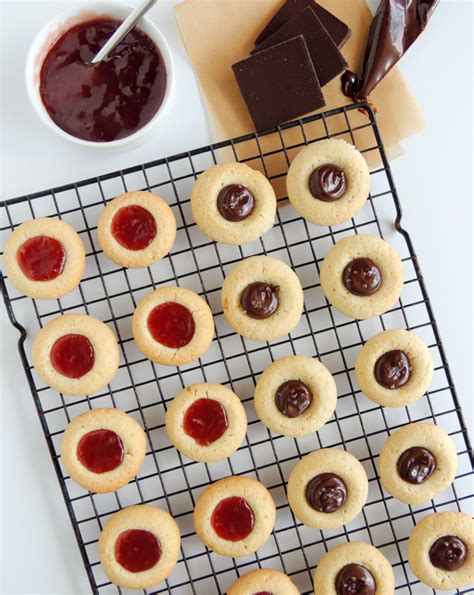 strawberry-chocolate-thumbprint-cookies image