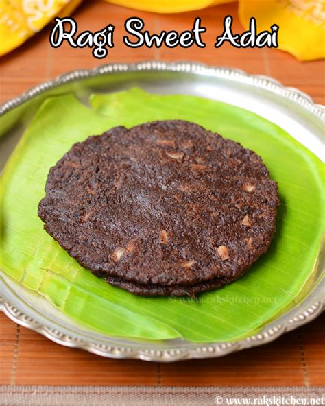 sweet-ragi-adai-recipe-ragi-sweet-rotti-raks-kitchen image