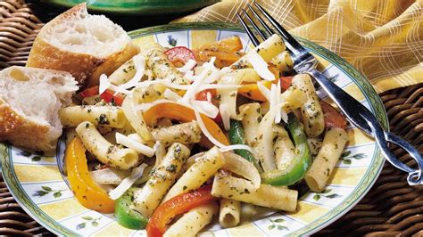 three-pepper-pasta-with-pesto-recipe-pillsburycom image