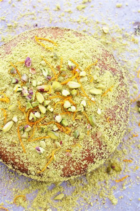 orange-pistachio-and-honey-polenta-cake-easy image