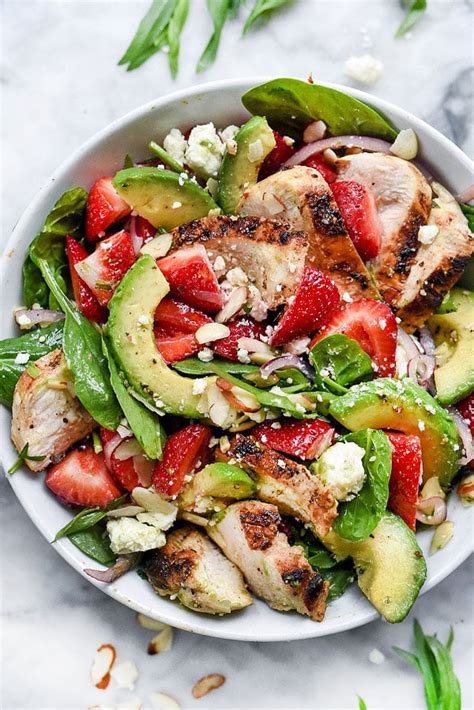 strawberry-spinach-salad-with-chicken-and-avocado image