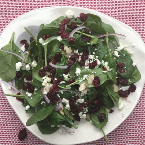 spinach-salad-with-cranberries-feta-cranberry image