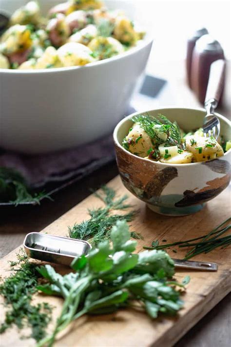 vegan-potato-salad-with-herbs-healthy-seasonal image